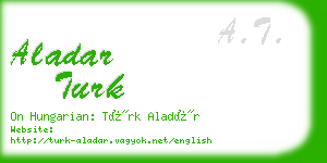 aladar turk business card